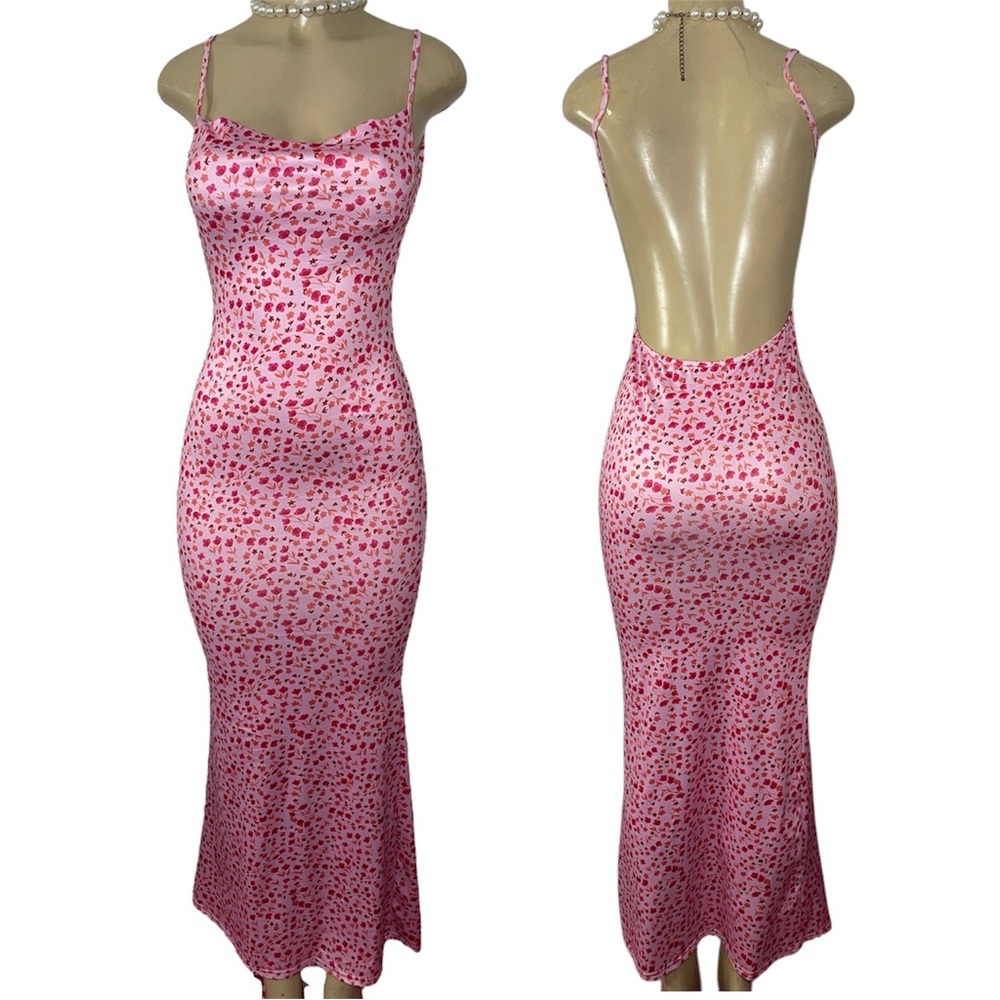 Pink floral Print Dress - Picture 2 of 4